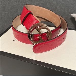 Gucci Red Signature Belt